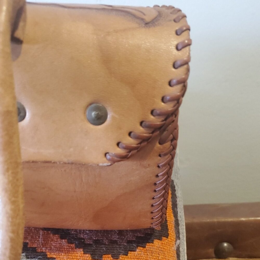 Vintage tooled western handbag - Picture 6 of 9